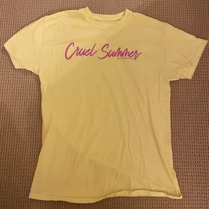Taylor Swift Cruel Summer Yellow T-shirt